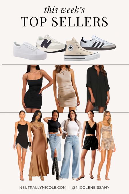 Top sellers this week 5/17

// white platform sneakers, Amazon sneakers, New Balqnce 327 sneakers, converse all star lift high top platform sneakers, Adidas sambas sneakers, sneaker trends, black spaghetti strap mini dress, date night dress, date night outfit, sleeveless drawstring mini dress, brunch outfit, casual outfit, swim coverup dress, resort wear, vacation outfit, travel outfit, black rhinestone fringe mini dress, Vegas outfit, party outfit, satin maxi dress, wedding guest dress, denim midi skirt, wide leg denim jeans, wide leg jeans, Abercrombie jeans, Abercrombie denim, linen shorts, mesh swim coverup dress, crochet cover up dress, pool outfit, pool party outfit, summer outfits, Amazon fashion, Revolve, Hello Molly, Abercrombie, neutral outfit, neutral fashion, neutral style, Nicole Neissany, Neutrally Nicole, neutrallynicole.com (5/17)

#LTKFindsUnder100 #LTKShoeCrush #LTKFindsUnder50