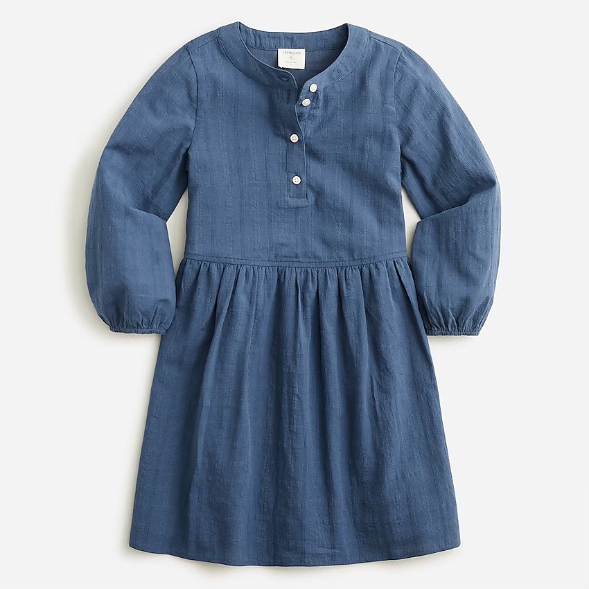 Girls' textured cotton shirtdress | J.Crew US