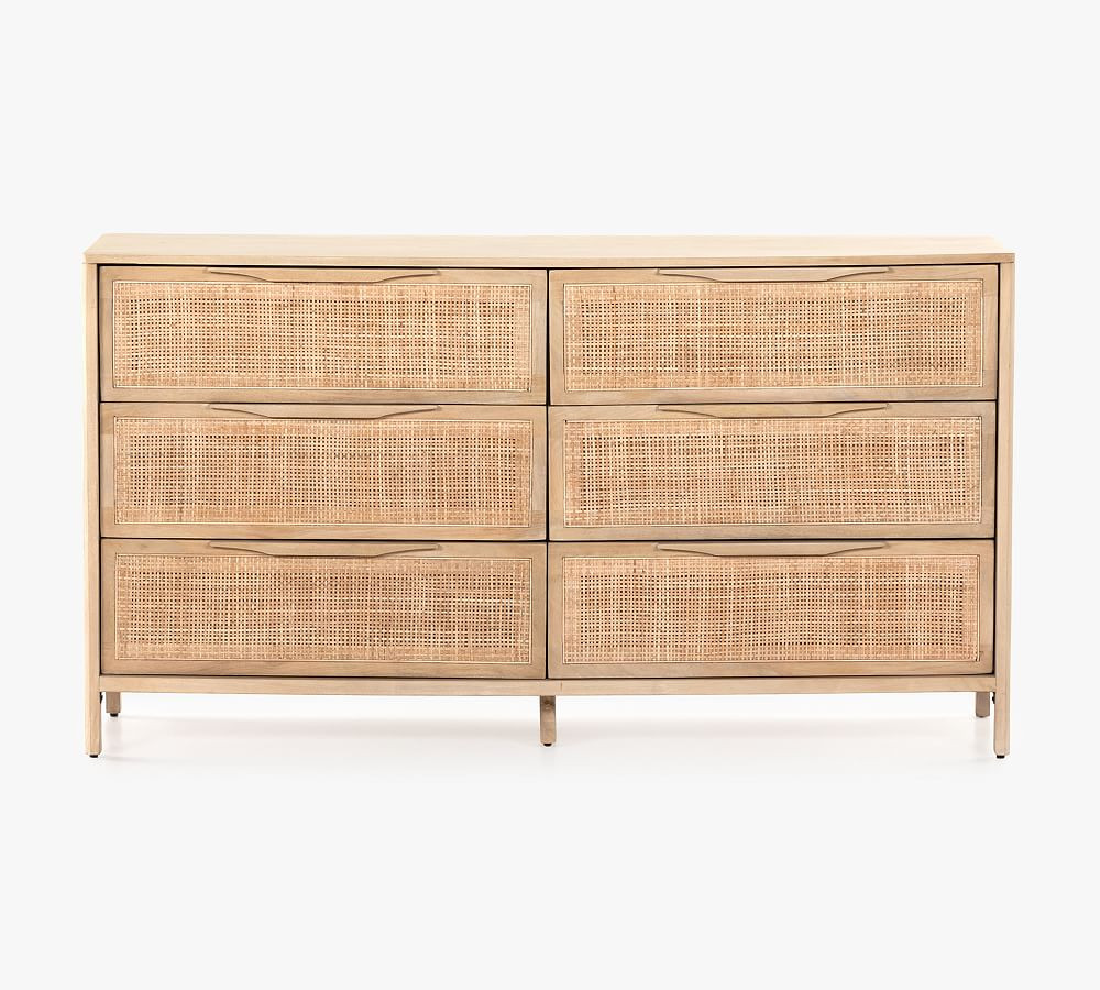 Dolores 6-Drawer Cane Dresser (58") | Pottery Barn (US)
