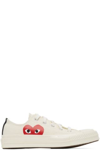 Off-White Converse Edition Half Heart Chuck 70 Low Sneakers | SSENSE 