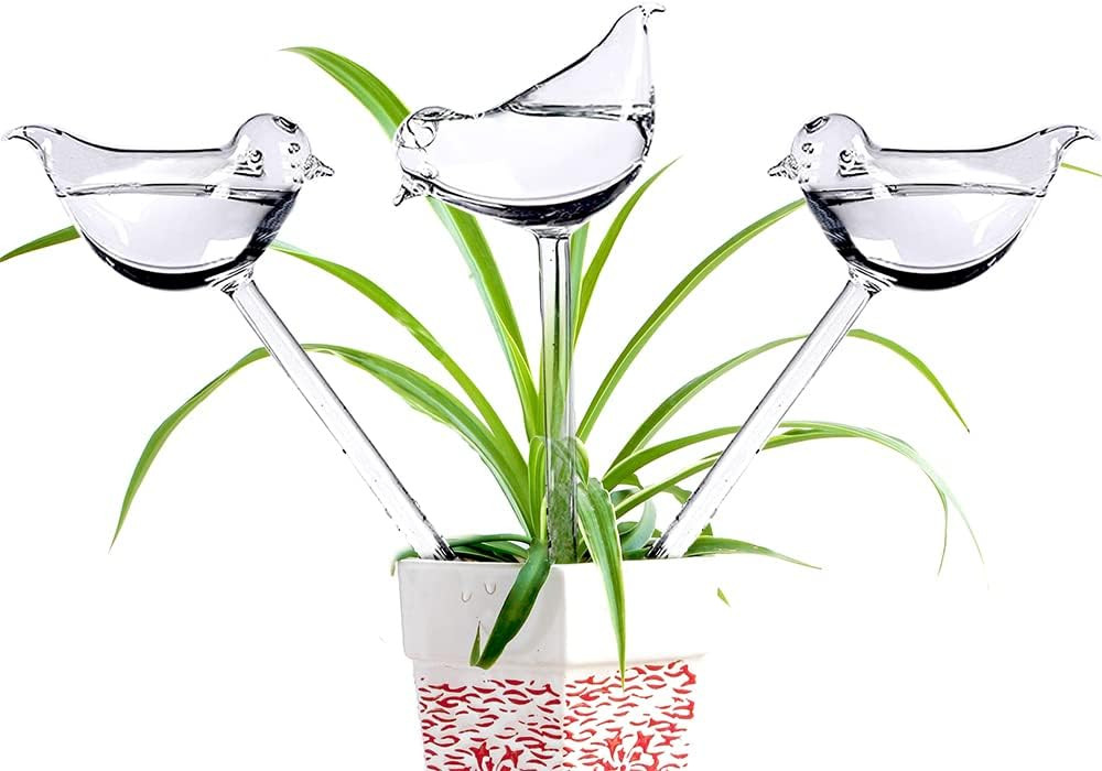 Glass Plant Watering Globes, Self Watering Globes Bird Shape, Self Watering Planter Insert, Plant... | Amazon (US)