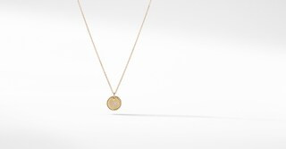 Initial Charm Necklace with Diamonds in 18K Gold | David Yurman