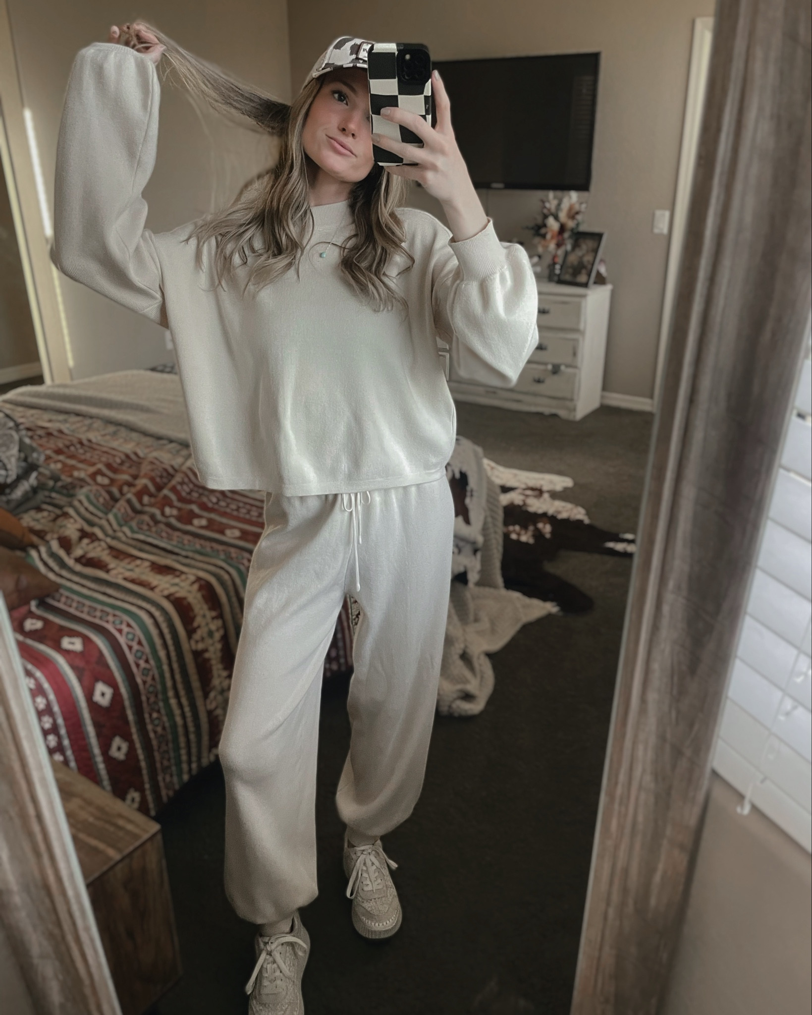 I will link sweatsuit set from Amazon once they accept me on here!!🥰 Hat is from Idyllwind! 

#LTKFindsUnder50 #LTKStyleTip #LTKSeasonal