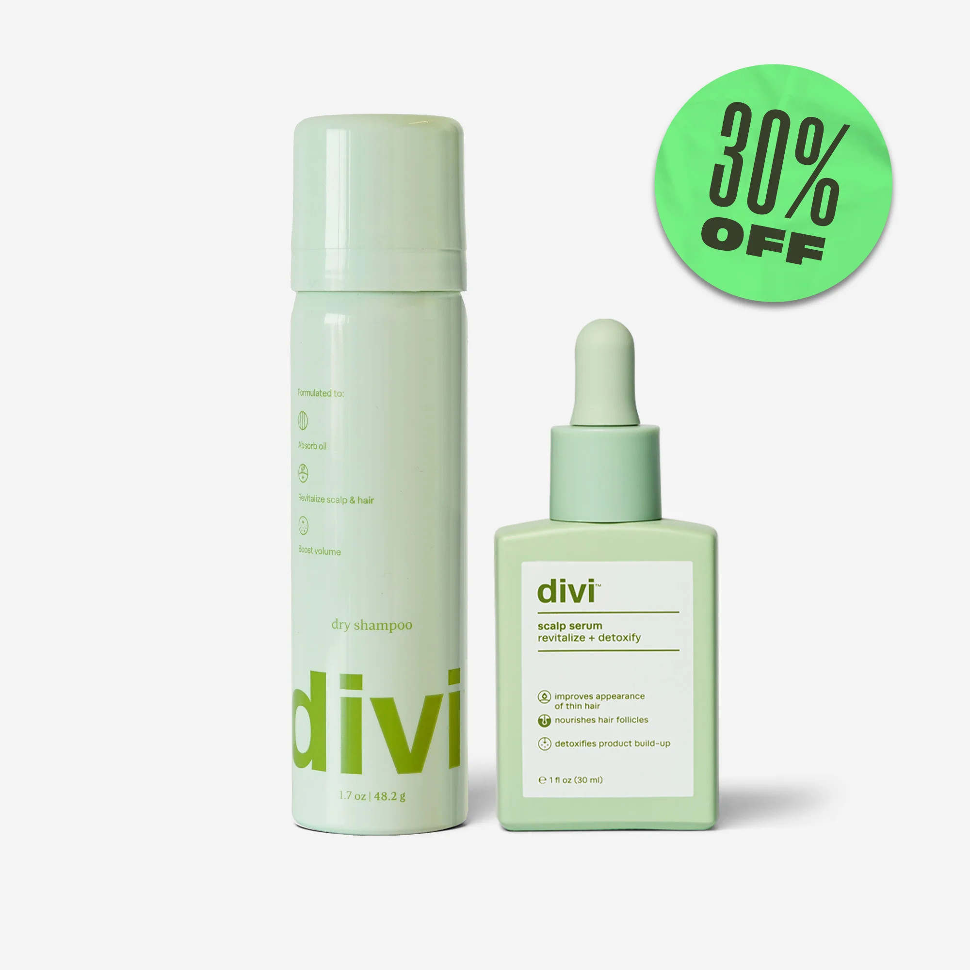 Travel-Sized Best Sellers Bundle | Dry Shampoo & Scalp Serum for a Hydrated Scalp | Divi Official