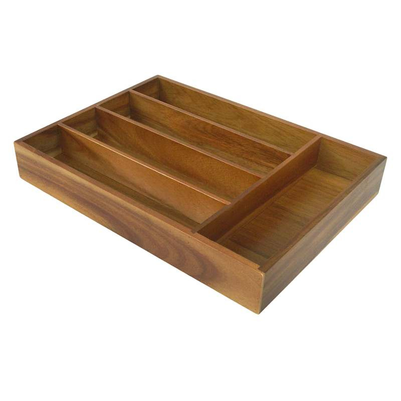 Brown Wood Drawer Organizer | At Home