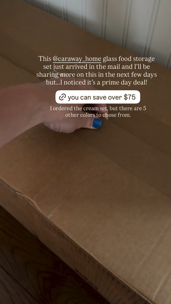 This @caraway_home glass food storage set just arrived in the mail and I’ll be sharing more on this in the next few days but…..I noticed it’s a prime day deal! I ordered the cream set, but there are 5 other colors to chose from. #amazonprimedealdays

#LTKSaleAlert #LTKHome