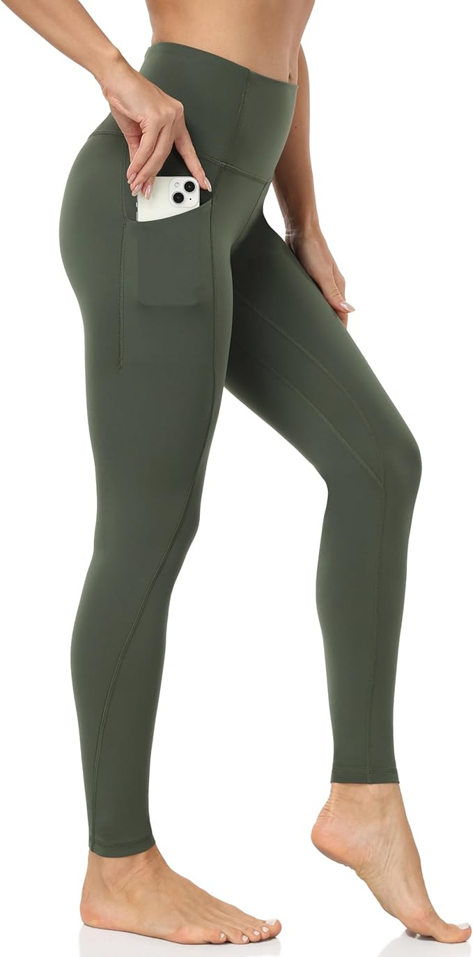YUNOGA Leggings with Pockets for Women High Waist Tummy Control Yoga Pants Full Length Leggings P... | Amazon (US)