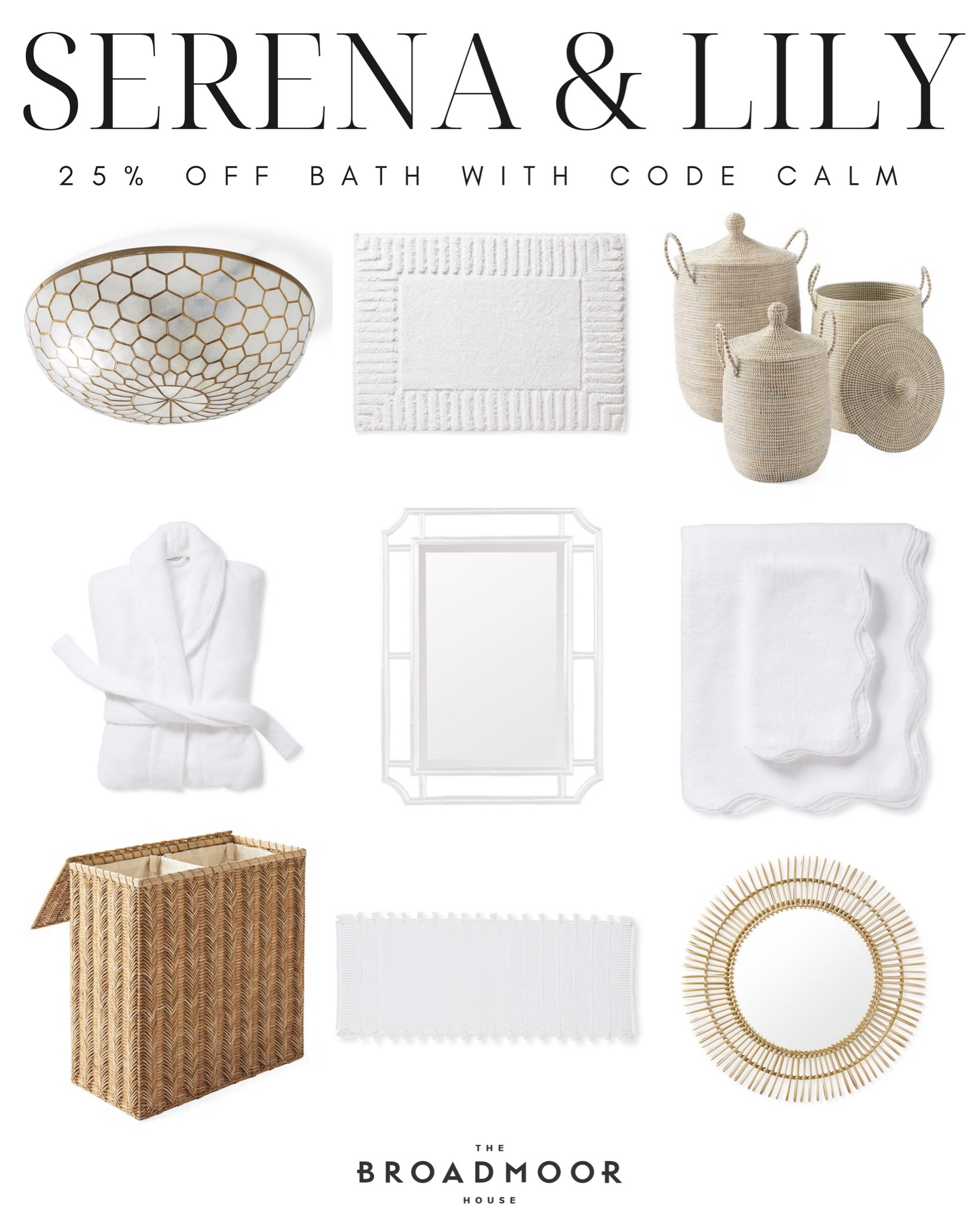 Serena and lily, bathroom, bathroom decor, linens, bath mat, rattan, pendant light, basket, rattan basket, mirror, vanity mirror, bathroom mirror

#LTKFind #LTKhome #LTKsalealert