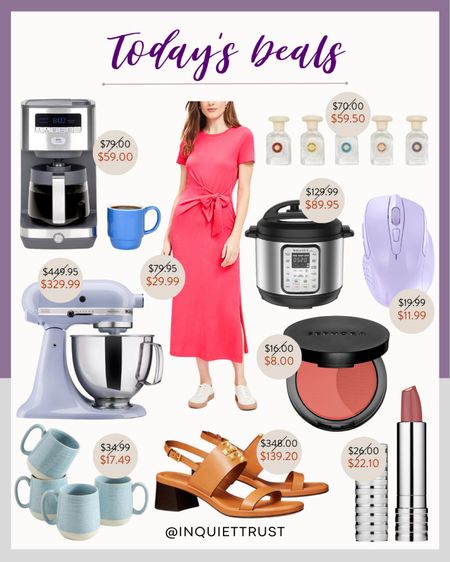 Check out today's deals which include a stylish midi dress, a coffee maker, cute mugs, a powder blush and more!
#kitchenappliance #onsalenow #makeupmusthave #cookingmusthave #springfashion 

#LTKhome #LTKsalealert #LTKbeauty