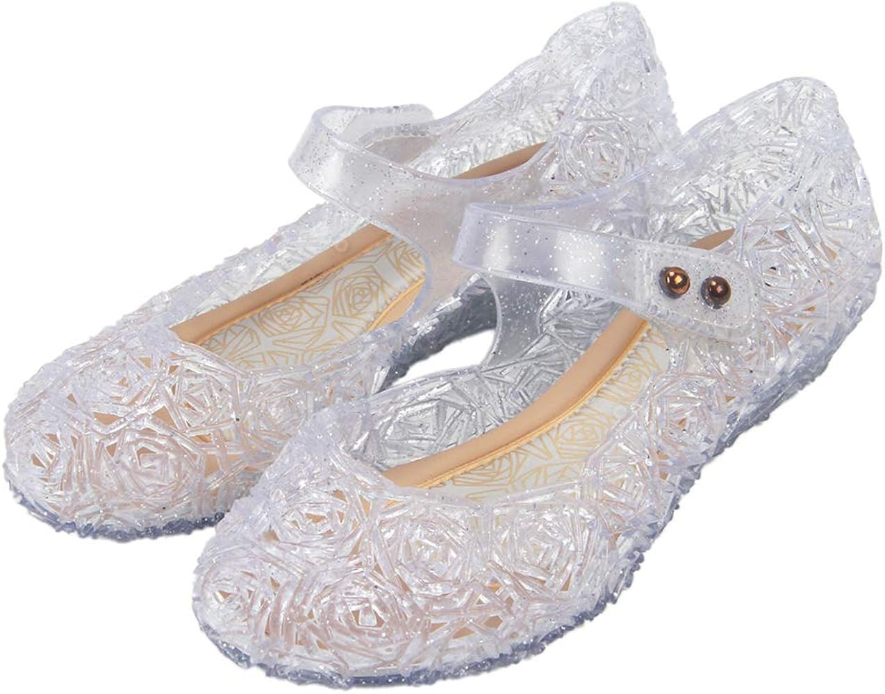 Frozen Inspired Elsa Costumes Flats Shoes, Snow Queen Princess Birthday Sandals for Little Girls, To | Amazon (US)