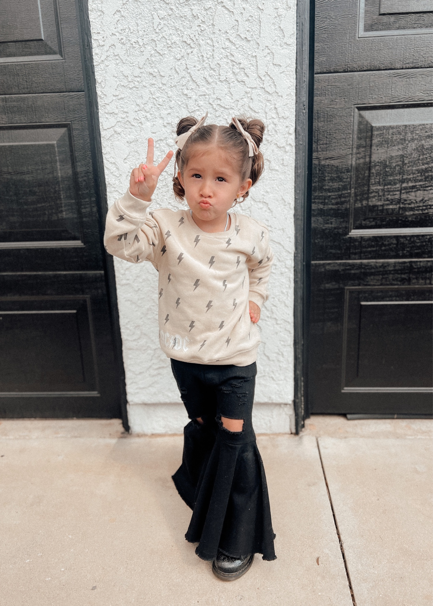 I had bought Brooklyn these flared jeans so long ago! She had to have been like 9 months old. They now fit her! I’m so excited she’s FINALLY wearing them! But wow she is growing just so fast🥺 

#LTKbaby #LTKfamily #LTKkids