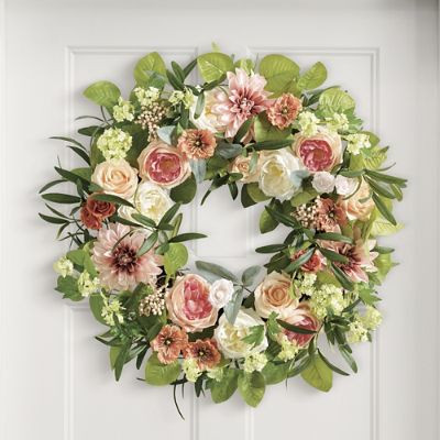 Sunrise Floral Wreath, 28" | Grandin Road | Grandin Road