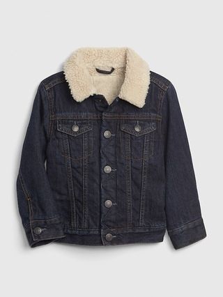 Toddler Sherpa-Lined Icon Denim Jacket | Gap (US)