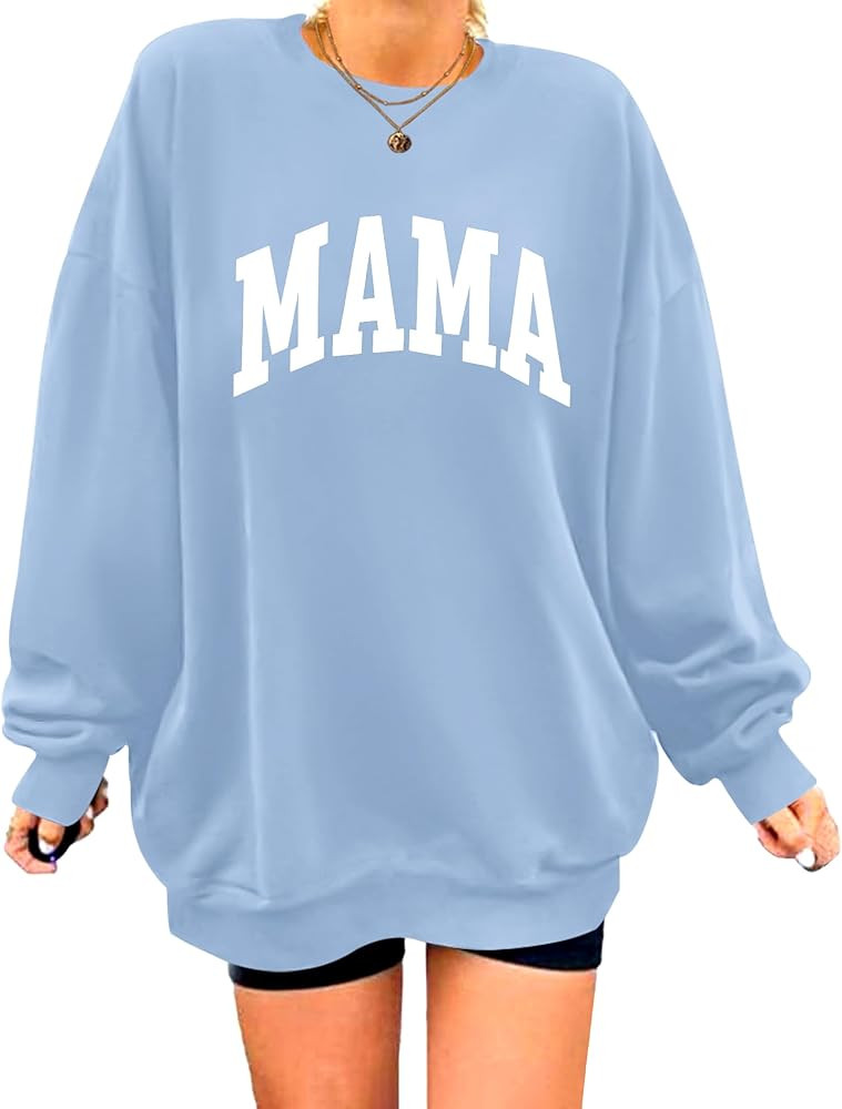 Zeagoo Womens Oversized Sweatshirts Graphic Print Long Sleeve Crewneck Lightweight Hoodies Thin C... | Amazon (CA)