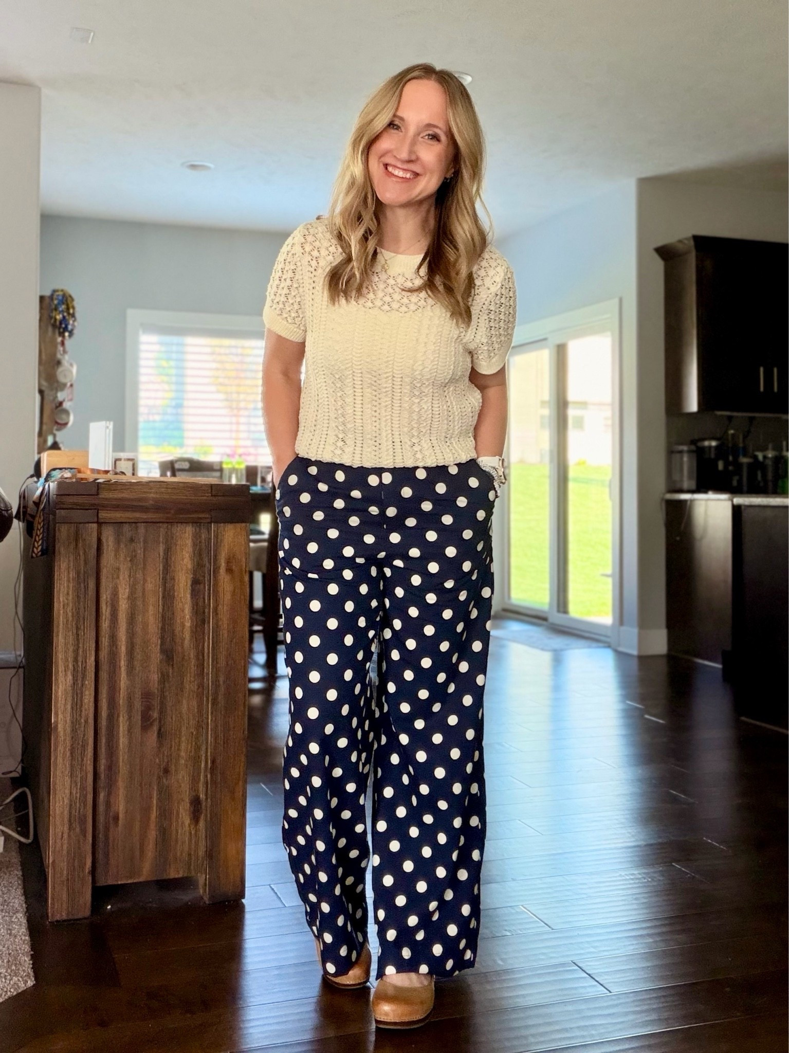 All the events as the mom of a senior means lots of nice outfits in school colors! These pants are fantastic and also come in red/white striped!
Sweater: medium
Pants: 8
Shoes: 8.5-9

#LTKmomlife #LTKootd #LTKOver40