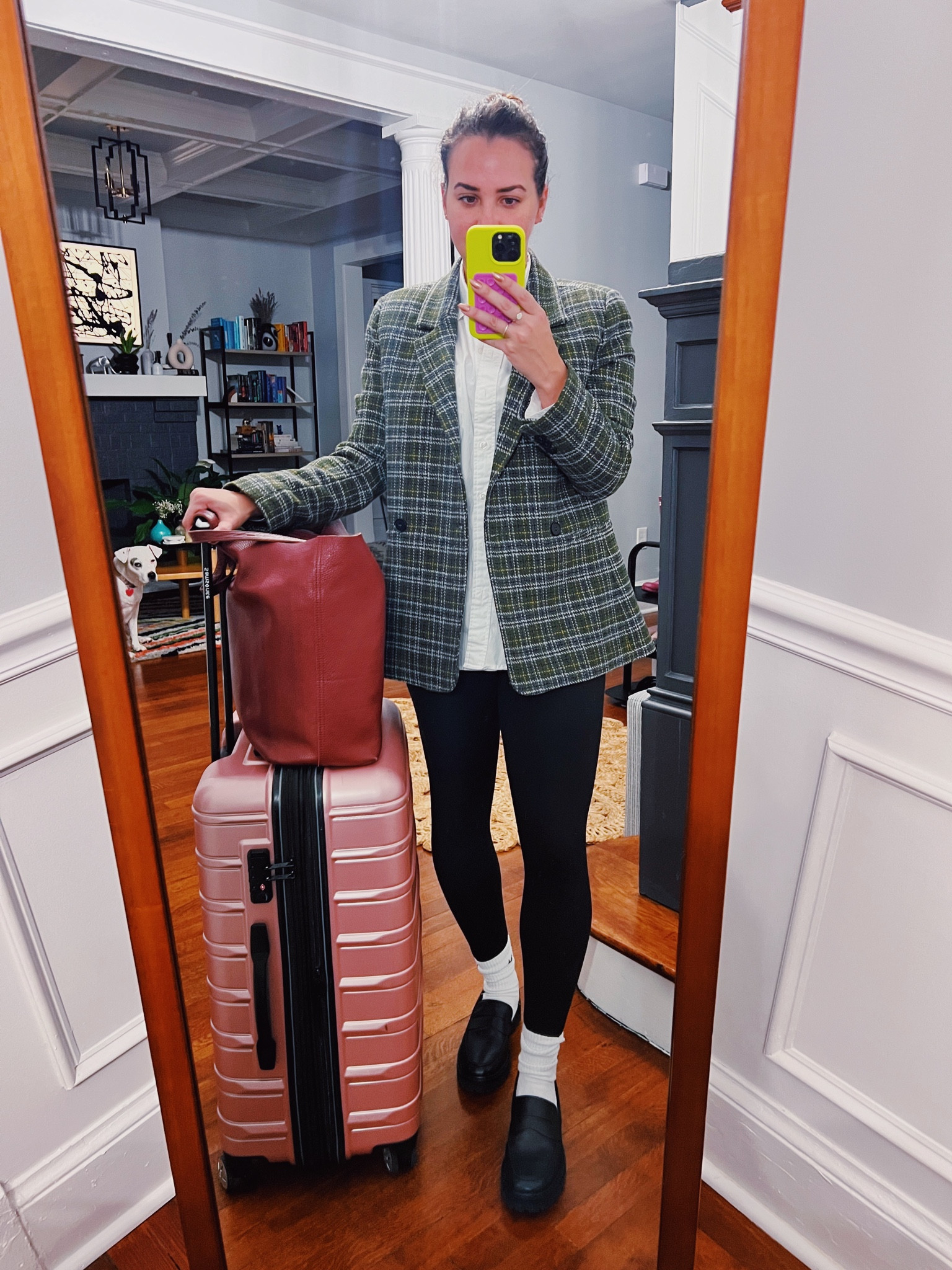 Travel outfit. Traveling for a conference and need to have a blazer just in case so paired that with my heaviest shoes to max my luggage. 

Travel outfit. Loafers. Travel style. Green blazer.

#LTKSeasonal #LTKstyletip #LTKtravel
