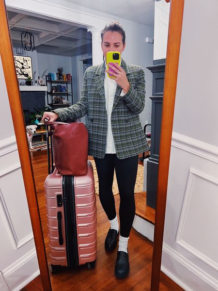 Travel outfit. Traveling for a conference and need to have a blazer just in case so paired that with my heaviest shoes to max my luggage. 

Travel outfit. Loafers. Travel style. Green blazer.

#LTKSeasonal #LTKstyletip #LTKtravel