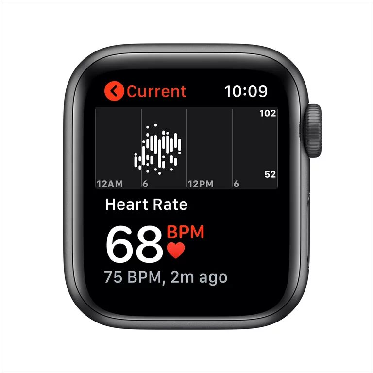 Apple Watch SE GPS, 40mm Space Gray Aluminum Case with Black Sport Band - Regular - Walmart.com | Walmart (US)