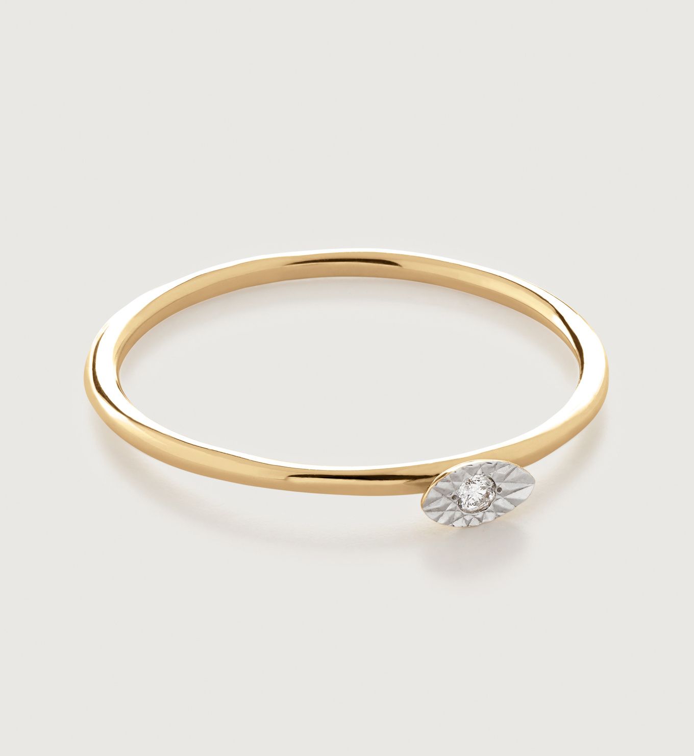 Diamond Marquise Stacking Ring | Monica Vinader (US)