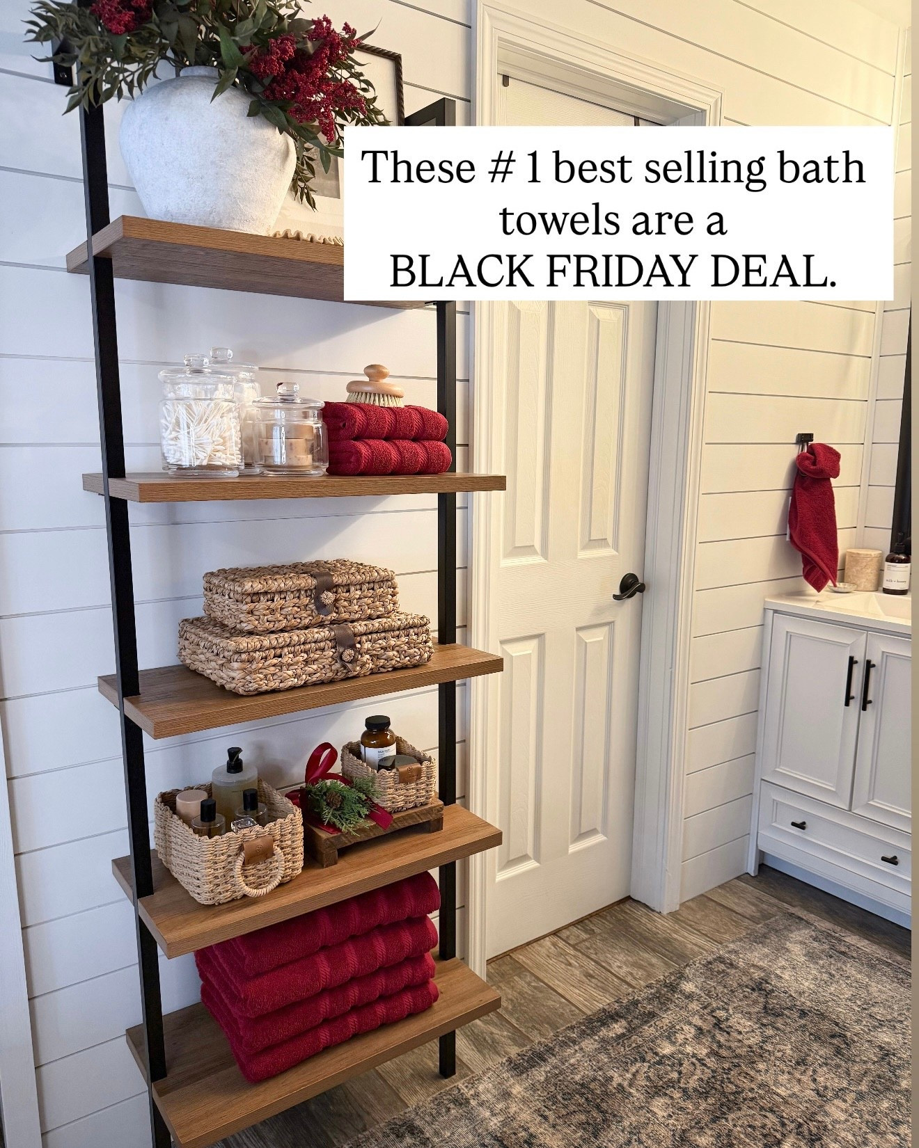 Black Friday Deal: #1 Best-Selling Bath Towels

Follow @farmtotablecreations on Instagram for more home deals & styling ideas.

These best selling bath towels are a true Black Friday steal. I styled them in our bathroom with simple woven baskets, glass canisters, and clean neutral textures so everything feels warm, organized, and ready for the holidays. If you’ve been waiting to refresh your bathroom linens, now is the perfect time — these hold up beautifully, they’re soft, plush, and come in the prettiest rich red for Christmas.

#amazonhome #bathroomdecor #bathroomstorage #blackfridaydeal #blackfridayfinds #holidayhome #holidaydecor #homesweethome #interiordecor #interiordesign #organizationideas #redsforchristmas #towels #woodsandwhites

#LTKHoliday #LTKSaleAlert #LTKHome
