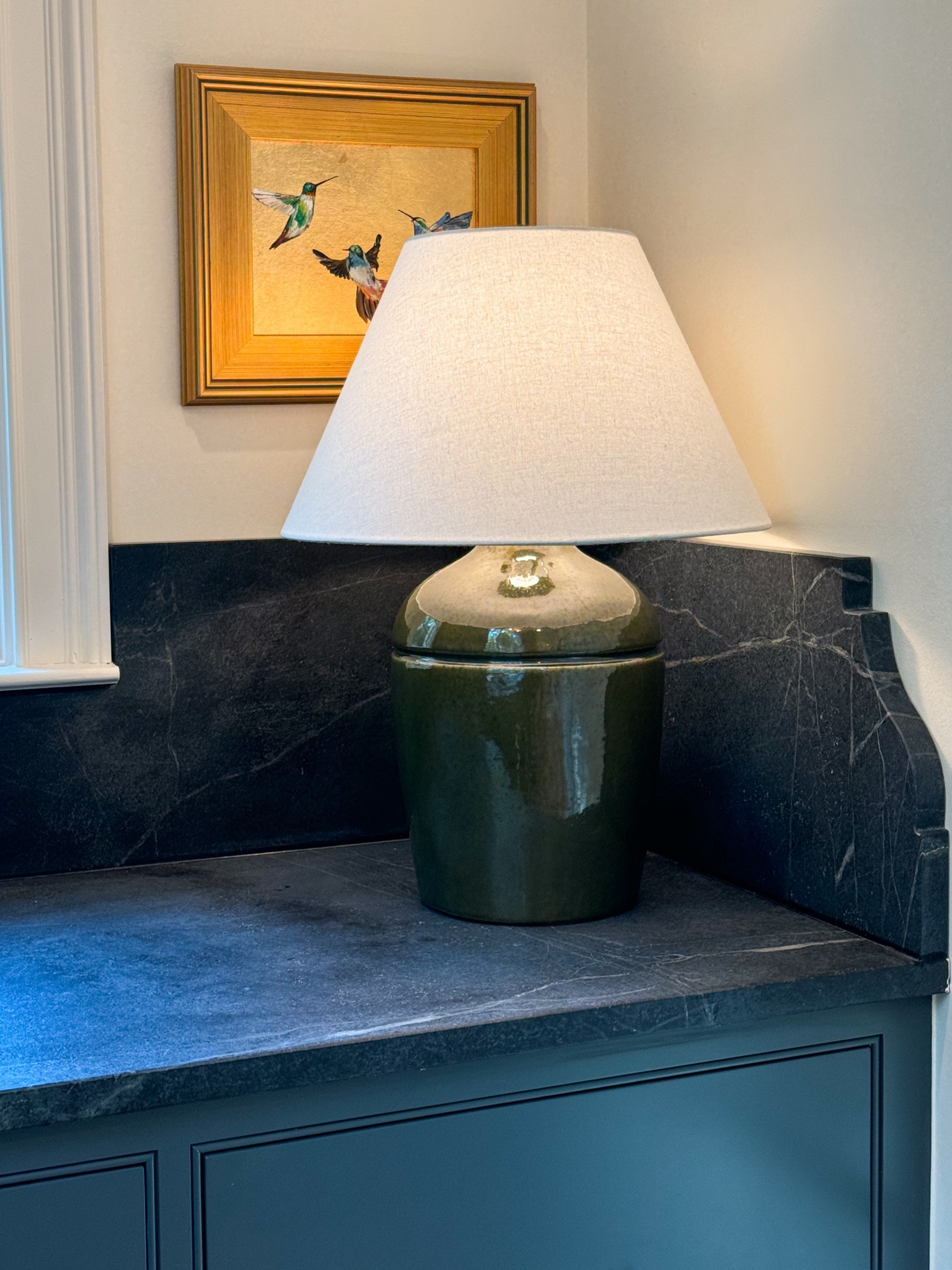On sale now! This gorgeous green ceramic lamp priced at just $49 is a steal of a deal! It’s beautiful in person and gave this empty corner in our butler’s pantry new life.

#LTKSaleAlert #LTKHome