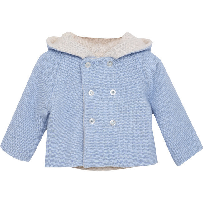 Trotters London | Teddy Coat, Pale (Blue, Size 9M) | Maisonette | Maisonette