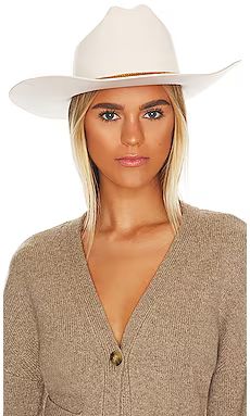 Sandy Cowboy Hat in Ivory Tweed | Revolve Clothing (Global)