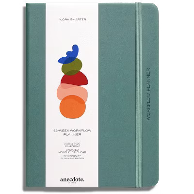 Anecdote 2026 Planner - Undated Weekly & Monthly Productivity Planner with Vegan Leather Hardcover - Dutch Blue | Target
