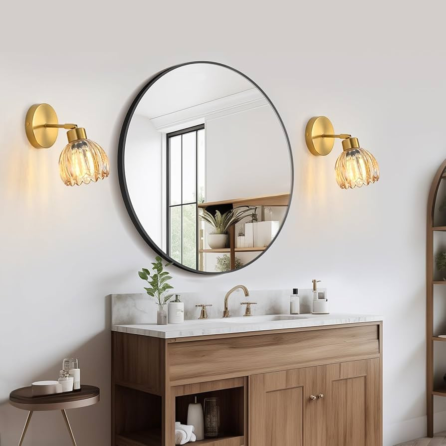 Wall Sconces Vintage Fixture Light, Vanity Lights for Bathroom, Modern Wall Light Fixtures, Metal... | Amazon (US)