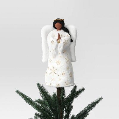 11.25" Plush Angel with Snowflake Dress Christmas Tree Topper - Wondershop™ | Target