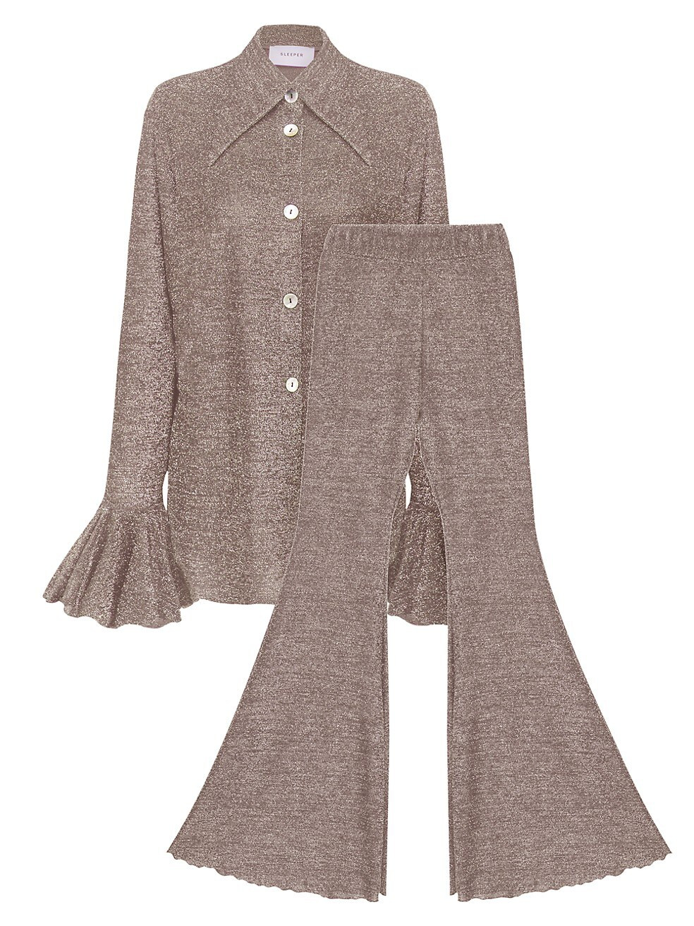 Two-Piece Metallic Lounge Suit | Saks Fifth Avenue