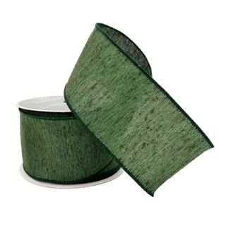 2.5" Faux Linen Wired Ribbon by Celebrate It™ Christmas | Michaels Stores