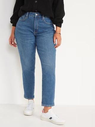 Curvy High-Waisted O.G. Straight Ankle Jeans for Women | Old Navy (US)