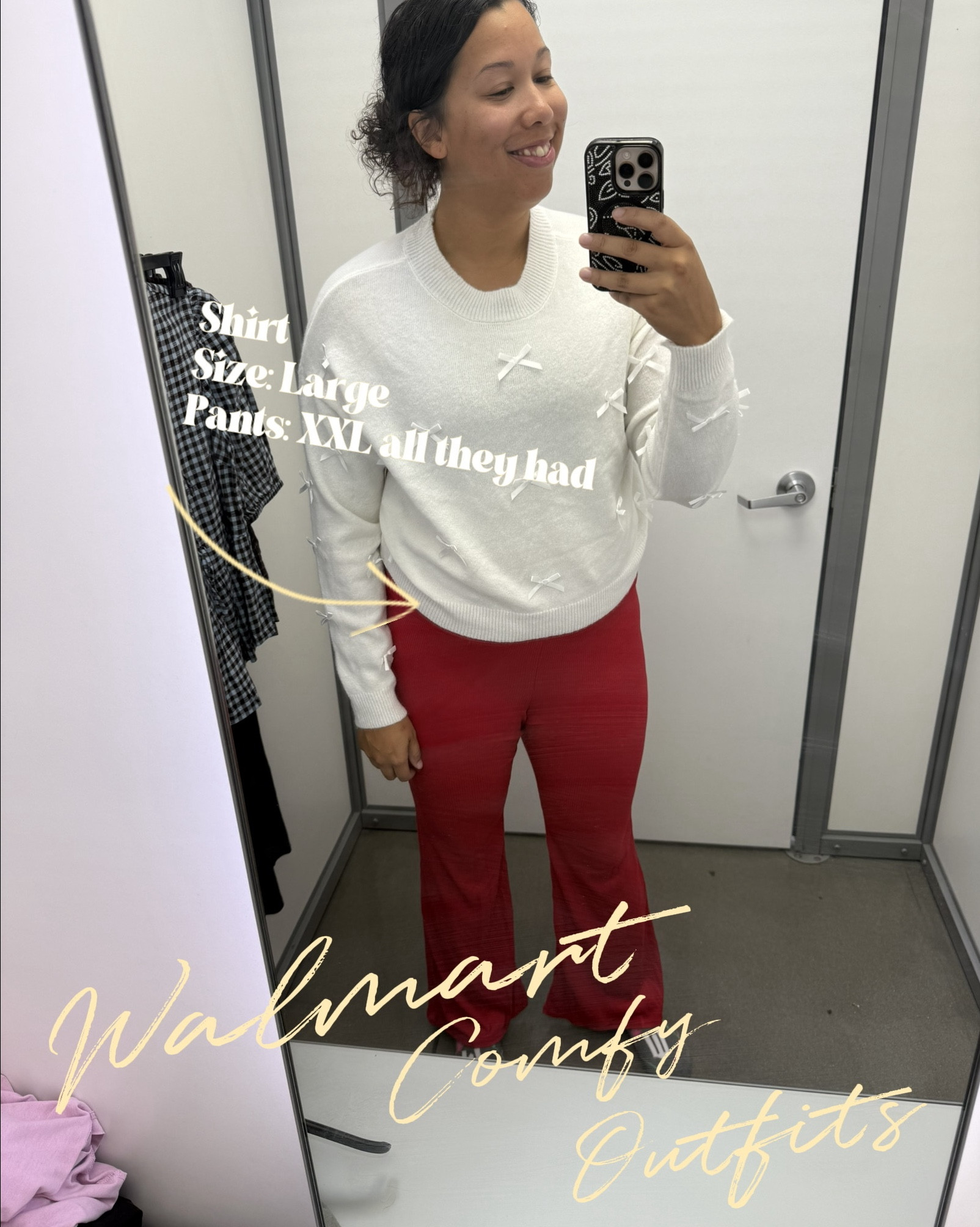 Ran into Walmart “just to look” (famous last words 😂) and ended up finding the viral bow sweatshirt! It’s even cuter in person — soft, simple, and the perfect girly detail. They didn’t have many size options in white, but I snagged what I could and I’m obsessed. 🤍🎀 I was also on the hunt for an interview outfit. Since I work with kiddos and not in a corporate setting, dressing “business casual” doesn’t always make sense. I needed something comfy, practical, and still polished — and Walmart actually delivered! Grabbed a pair of relaxed trousers and a neutral top that feel interview-appropriate without feeling stiff. If you’re looking for affordable interview outfits, viral Walmart finds, or cozy teacher-style staples, this try-on is your sign to check your local store! #WalmartFinds #WalmartTryOn #TeacherStyle #ComfyOutfits #AffordableFashion 

#LTKSeasonal #LTKHoliday #LTKWorkwear