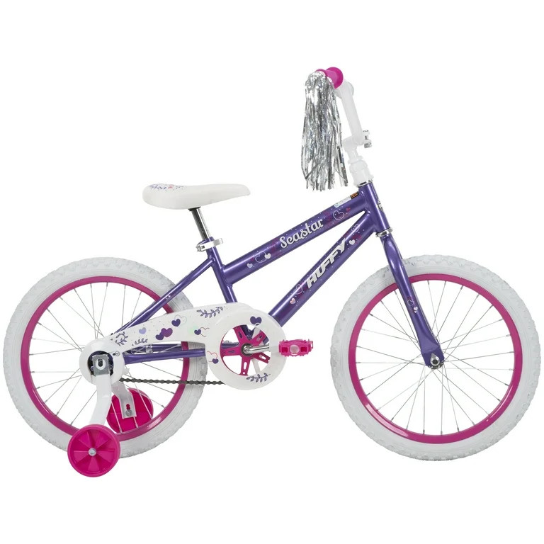 Huffy 18" Sea Star Kids' Bike, Fits Riders 3'5" - 4'1", Purple, Child, Girl's | Walmart (US)