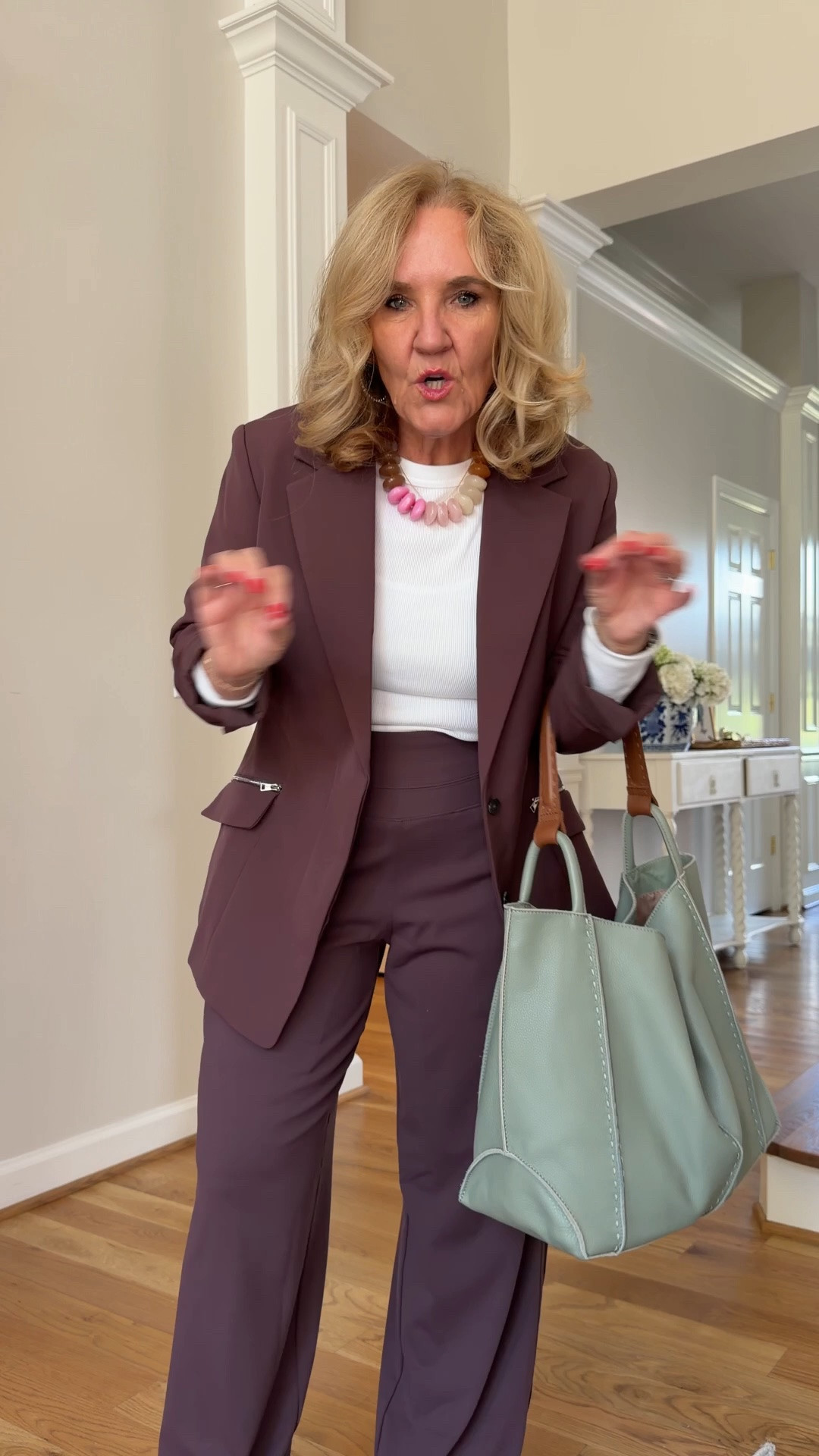 Great suit pieces to start a travel capsule with! Or a work capsule!
I did get a 10 petite in the jacket sizing up is probably not necessary but now I have room for a Leyer underneath and the pants are a med petite as well 
#LTKSaleAlert #LTKTravel #LTKOver40