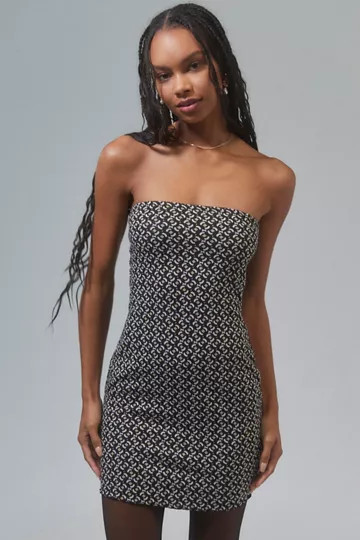 UO Kristy Printed Tube Dress | Urban Outfitters (US and RoW)