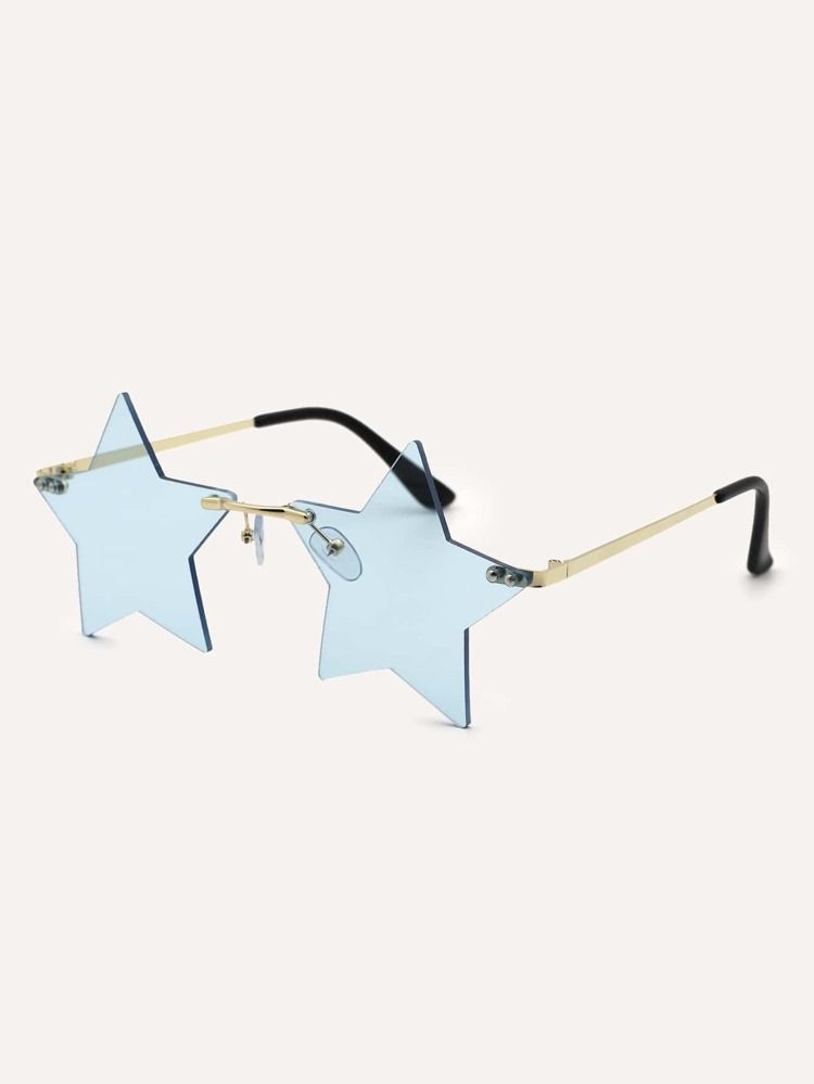 Star Lens Rimless Fashion Glasses | SHEIN
