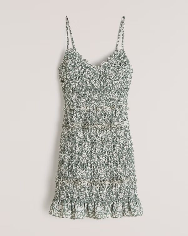 Smocked Mini Dress | Abercrombie & Fitch (US)
