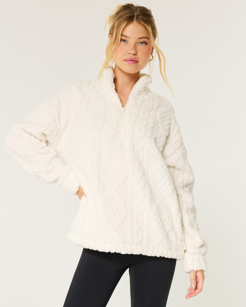 Women's Gilly Hicks Cozy Quarter-Zip Sweatshirt | Women's Jackets & Coats | HollisterCo.com | Hollister (US)