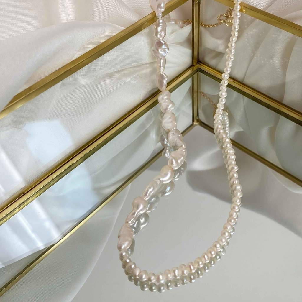 Serenity Pearl Necklace in Gold | Astrid and Miyu