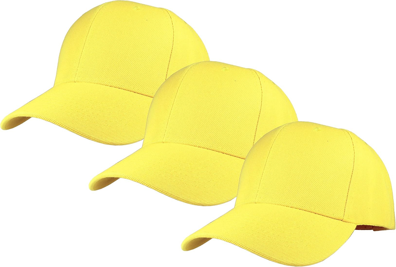 Gelante Plain Baseball Cap Adjustable Back Strap 3 PC | Amazon (US)