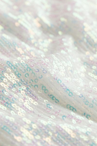 MAMA Robe à paillettes - Blanc/holographique - FEMME | H&M FR | H&M (FR, IT, ES, PT, BE)