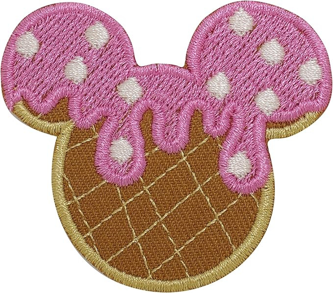 Triple Siblings Mickey Donut Embroidered Iron On Patch DIY & Repair Jeans, Jacket, Bag Sew On Emb... | Amazon (US)