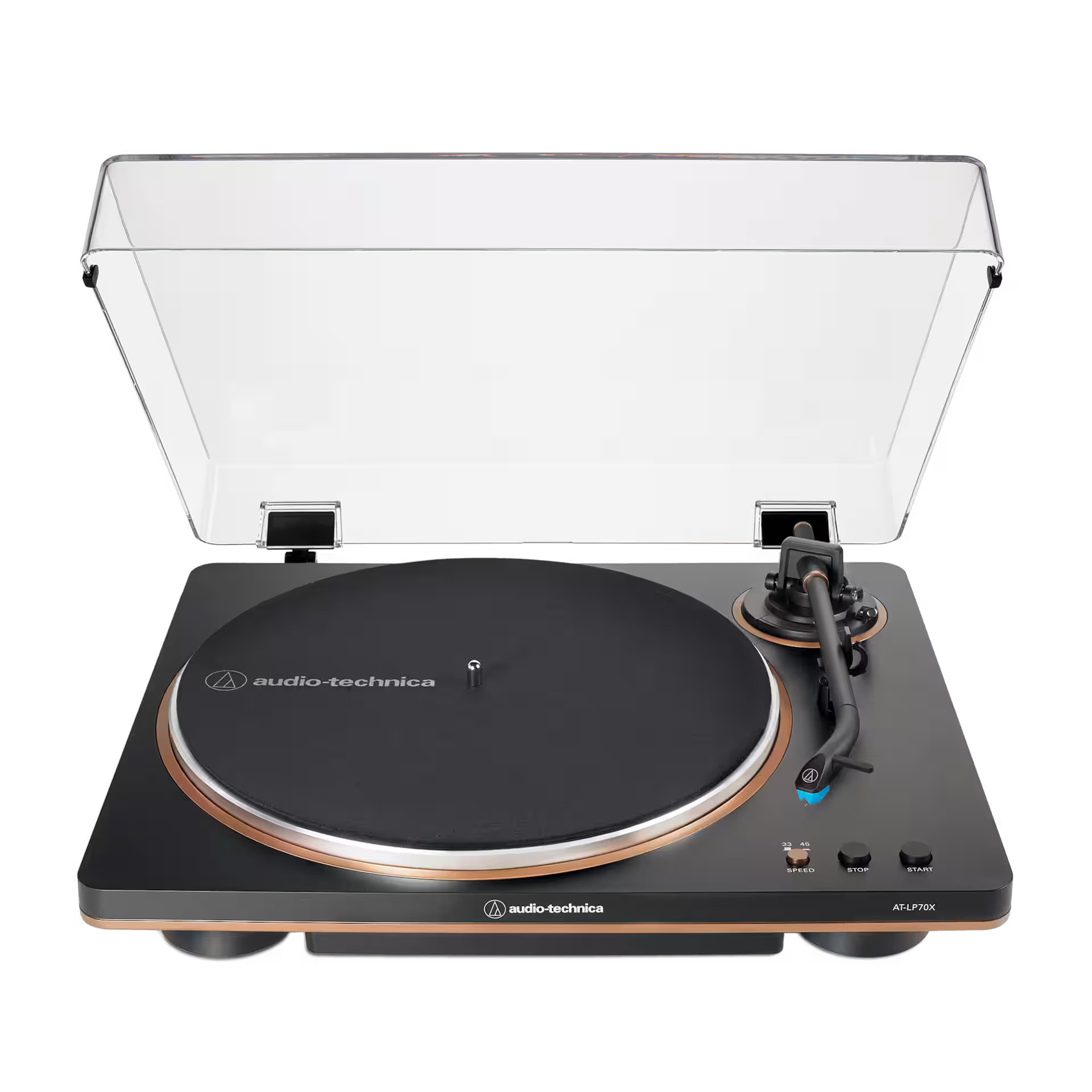 Audio-Technica AT-LP70X-BZ Fully Automatic Belt-Drive Turntable Black/bronze AT-LP70X-BZ - Best B... | Best Buy U.S.