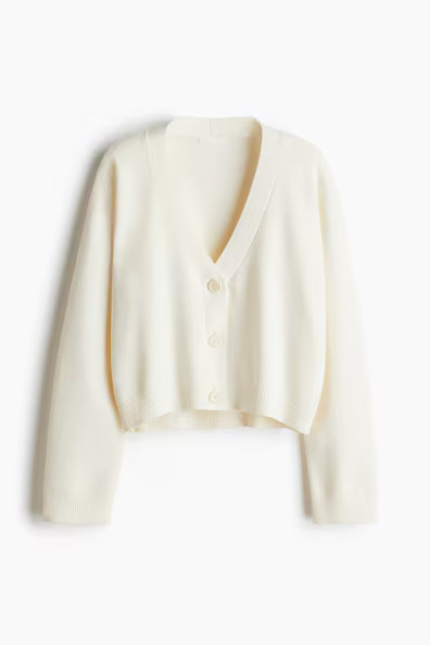 H & M - Fine-Knit Cardigan - White | H&M (US + CA)
