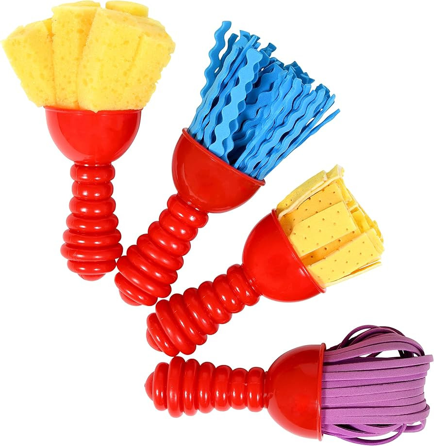 READY 2 LEARN Textured Art Tools - Set of 4 - Jumbo Paint Brushes for Toddlers and Kids - Set 2 -... | Amazon (US)