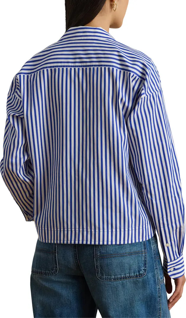 Satchee Stripe Cotton Popover Blouse | Nordstrom