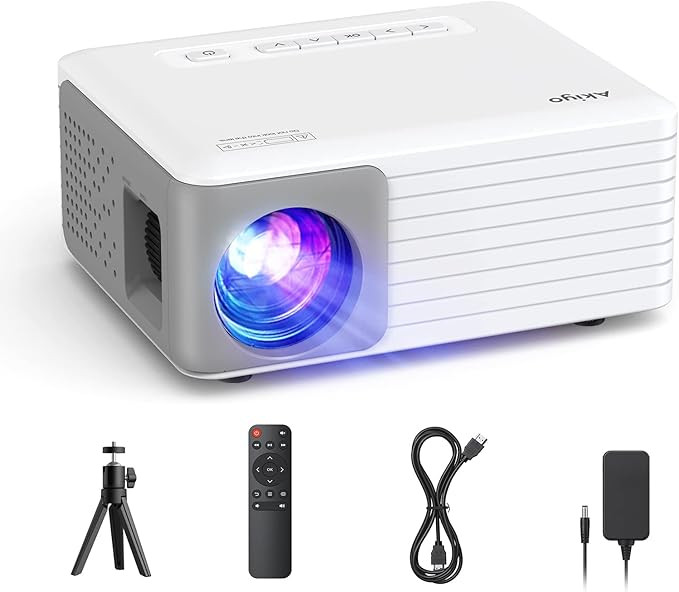 Mini Projector with Projector Stand, 1080P Full HD Supported Portable Projector, AKIYO Phone Proj... | Amazon (CA)