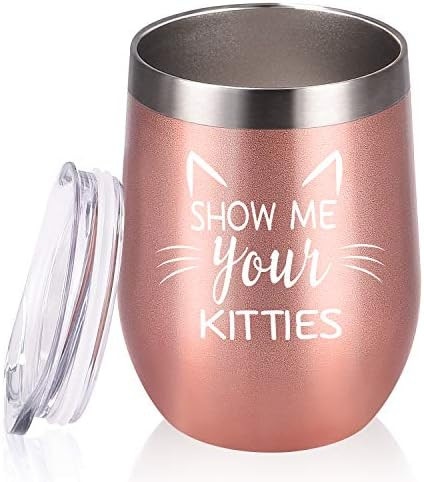 Amazon.com | Show Me Your Kitties Wine Tumbler for Cat Lovers Women Friends Sisters Daughter Girl... | Amazon (US)
